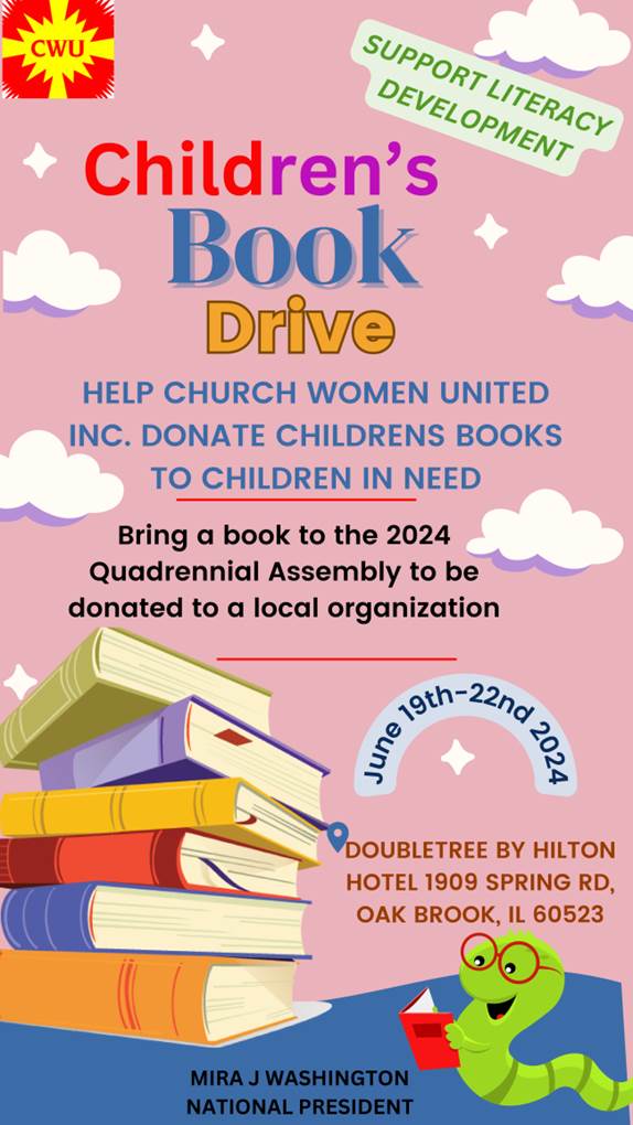 A poster for a book drive

Description automatically generated