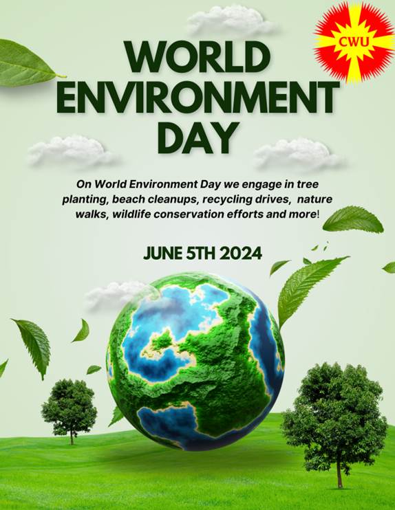 A poster with a globe and trees

Description automatically generated