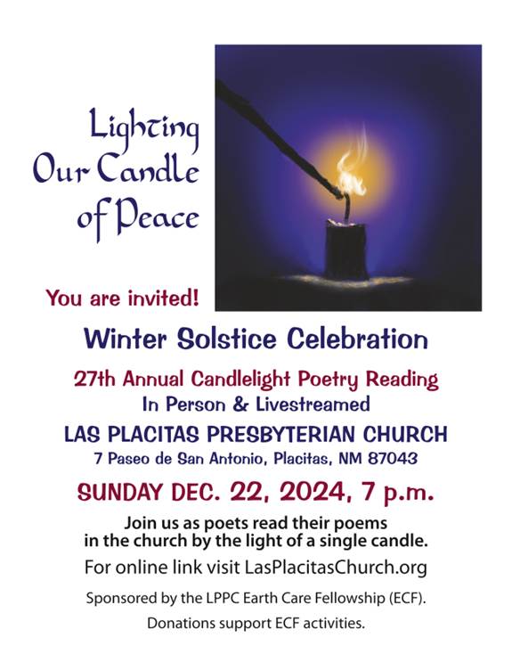 A poster for a candlelight celebration

Description automatically generated